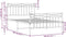 vidaXL - Bedframe - met - hoofd- - en - voeteneinde - metaal - wit - 100x200 - cm