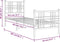 vidaXL - Bedframe - met - hoofd- - en - voeteneinde - metaal - wit - 80x200 - cm