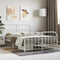 vidaXL - Bedframe - met - hoofd- - en - voeteneinde - metaal - wit - 140x200 - cm