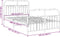 vidaXL - Bedframe - met - hoofd- - en - voeteneinde - metaal - wit - 120x200 - cm