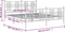 vidaXL - Bedframe - met - hoofd- - en - voeteneinde - metaal - wit - 160x200 - cm