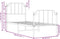 vidaXL - Bedframe - met - hoofd- - en - voeteneinde metaal - wit - 75x190 - cm