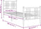 vidaXL - Bedframe - met - hoofd- - en - voeteneinde - metaal - wit - 75x190 - cm