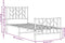 vidaXL - Bedframe - met - hoofd- - en - voeteneinde metaal - wit - 80x200 - cm
