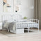 vidaXL - Bedframe - met - hoofd- - en - voeteneinde metaal - wit - 140x200 - cm