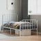 vidaXL - Bedframe - met - hoofd- - en - voeteneinde metaal - wit - 90x200 - cm