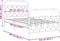vidaXL - Bedframe - met - hoofd- - en - voeteneinde - metaal - wit - 107x203 - cm