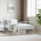 vidaXL - Bedframe - met - hoofd- - en - voeteneinde - metaal - wit - 100x190 - cm