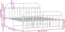 vidaXL - Bedframe - met - hoofd- - en - voeteneinde - metaal - wit - 183x213 - cm