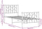 vidaXL - Bedframe - met - hoofd- - en - voeteneinde metaal - wit - 75x190 - cm
