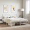 vidaXL - Bedframe - met - hoofd- - en - voeteneinde metaal - wit - 183x213 - cm