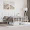vidaXL - Bedframe - met - hoofd- - en - voeteneinde - metaal - wit - 120x200 - cm