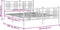 vidaXL - Bedframe - met - hoofd- - en - voeteneinde - metaal - wit - 150x200 - cm