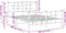 vidaXL - Bedframe - met - hoofd- - en - voeteneinde - metaal - wit - 140x190 - cm