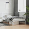 vidaXL - Bedframe - met - hoofd- - en - voeteneinde - metaal - wit - 107x203 - cm