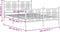 vidaXL - Bedframe - met - hoofd- - en - voeteneinde - metaal - wit - 140x200 - cm