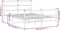 vidaXL - Bedframe - met - hoofd- - en - voeteneinde metaal - wit - 140x200 - cm