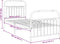 vidaXL - Bedframe - met - hoofd- - en - voeteneinde - metaal - wit - 90x200 - cm