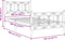 vidaXL - Bedframe - met - hoofd- - en - voeteneinde - metaal - wit - 100x190 - cm