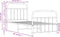 vidaXL - Bedframe - met - hoofd- - en - voeteneinde - metaal - wit - 90x200 - cm