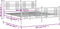 vidaXL - Bedframe - met - hoofd- - en - voeteneinde - metaal - wit - 183x213 - cm