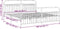 vidaXL - Bedframe - met - hoofd- - en - voeteneinde - metaal - wit - 200x200 - cm