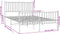 vidaXL - Bedframe - met - hoofd- - en - voeteneinde - metaal - wit - 120x200 - cm