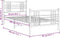 vidaXL - Bedframe - met - hoofd- - en - voeteneinde - metaal - wit - 90x190 - cm
