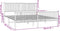 vidaXL - Bedframe - met - hoofd- - en - voeteneinde - metaal - wit - 193x203 - cm