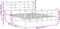 vidaXL - Bedframe - met - hoofd- - en - voeteneinde - metaal - wit - 150x200 - cm