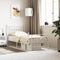 vidaXL - Bedframe - met - hoofd- - en - voeteneinde - metaal - wit - 90x200 - cm