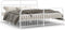 vidaXL - Bedframe - met - hoofd- - en - voeteneinde - metaal - wit - 200x200 - cm