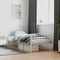 vidaXL - Bedframe - met - hoofd- - en - voeteneinde metaal - wit - 80x200 - cm