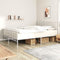 vidaXL - Bedframe - met - hoofd- - en - voeteneinde - metaal - wit - 193x203 - cm