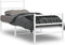 vidaXL - Bedframe - met - hoofd- - en - voeteneinde metaal - wit - 80x200 - cm