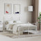 vidaXL - Bedframe - met - hoofd- - en - voeteneinde - metaal - wit - 120x200 - cm