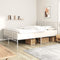 vidaXL - Bedframe - met - hoofd- - en - voeteneinde - metaal - wit - 200x200 - cm