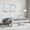 vidaXL - Bedframe - met - hoofd- - en - voeteneinde metaal - wit - 150x200 - cm