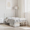 vidaXL - Bedframe - met - hoofd- - en - voeteneinde - metaal - wit - 90x200 - cm