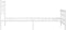vidaXL - Bedframe - met - hoofd- - en - voeteneinde - metaal - wit - 75x190 - cm