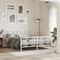 vidaXL - Bedframe - met - hoofd- - en - voeteneinde - metaal - wit - 160x200 - cm