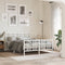 vidaXL - Bedframe - met - hoofd- - en - voeteneinde - metaal - wit - 120x200 - cm