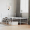 vidaXL - Bedframe - met - hoofd- - en - voeteneinde - metaal - wit - 140x200 - cm