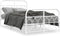 vidaXL - Bedframe - met - hoofd- - en - voeteneinde - metaal - wit - 120 - x - 190 - cm