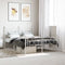 vidaXL - Bedframe - met - hoofd- - en - voeteneinde - metaal - wit - 135x190 - cm