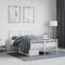 vidaXL - Bedframe - met - hoofd- - en - voeteneinde metaal - wit - 120x200 - cm
