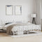 vidaXL - Bedframe - met - hoofd- - en - voeteneinde - metaal - wit - 193x203 - cm
