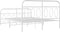vidaXL - Bedframe - met - hoofd- - en - voeteneinde - metaal - wit - 140x190 - cm