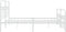 vidaXL - Bedframe - met - hoofd- - en - voeteneinde - metaal - wit - 183x203 - cm
