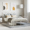 vidaXL - Bedframe - met - hoofd- - en - voeteneinde - metaal - wit - 120 - x - 190 - cm